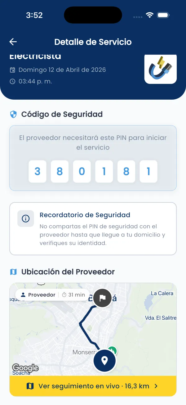 Seguimiento en vivo